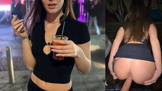 Alaposan megbasztam egy olasz nőcit a kocsi mögött a klub előtt